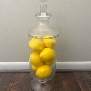 Glass jar with lemons